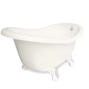 American Bath Factory Marilyn 67" Bisque AcraStone Tub & Drain, No Faucet Holes