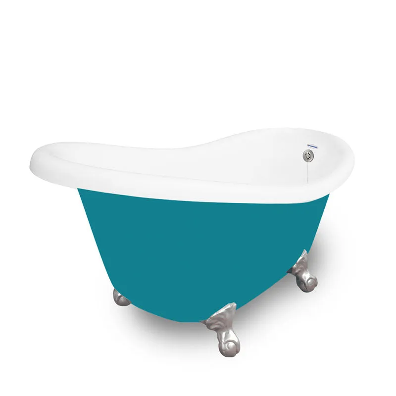 American Bath Factory Marilyn 67" Splash of Color AcraStone Tub & Drain, No Faucet Holes