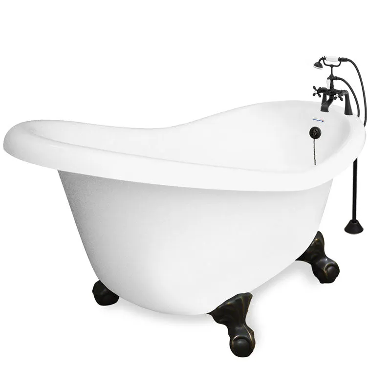 American Bath Factory Marilyn 67" White AcraStone Package