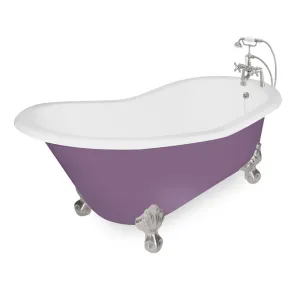 American Bath Factory Wintess 61" Splash of Color Cast Iron Package