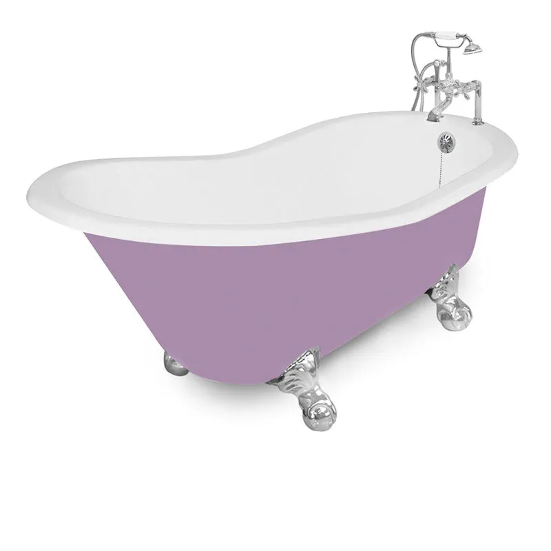 American Bath Factory Wintess 61" Splash of Color Cast Iron Package
