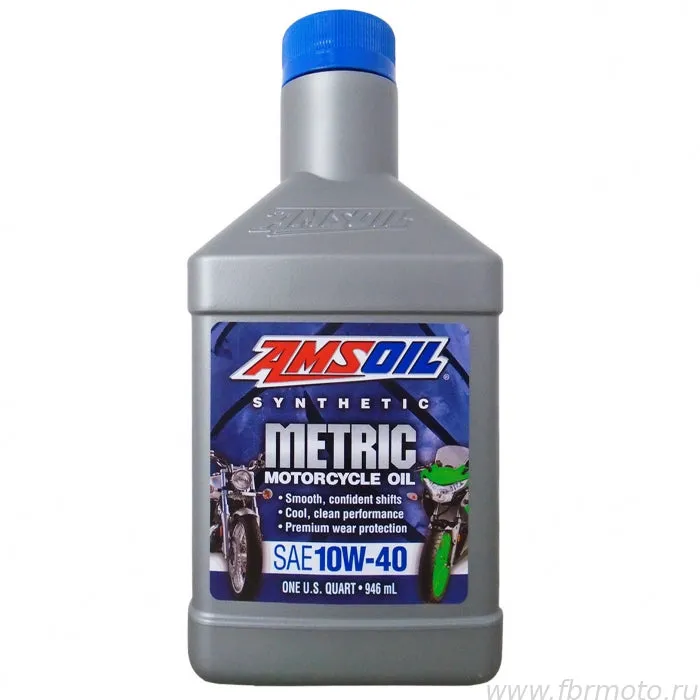 AMSOIL 10W-40 Metric Motorcycle Oil 946ml