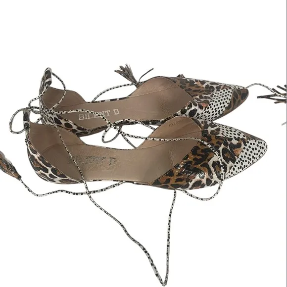 Anthropologie Silent D Hyland Ankle-Tie Flats 39 or 8/8.5