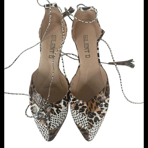 Anthropologie Silent D Hyland Ankle-Tie Flats 39 or 8/8.5