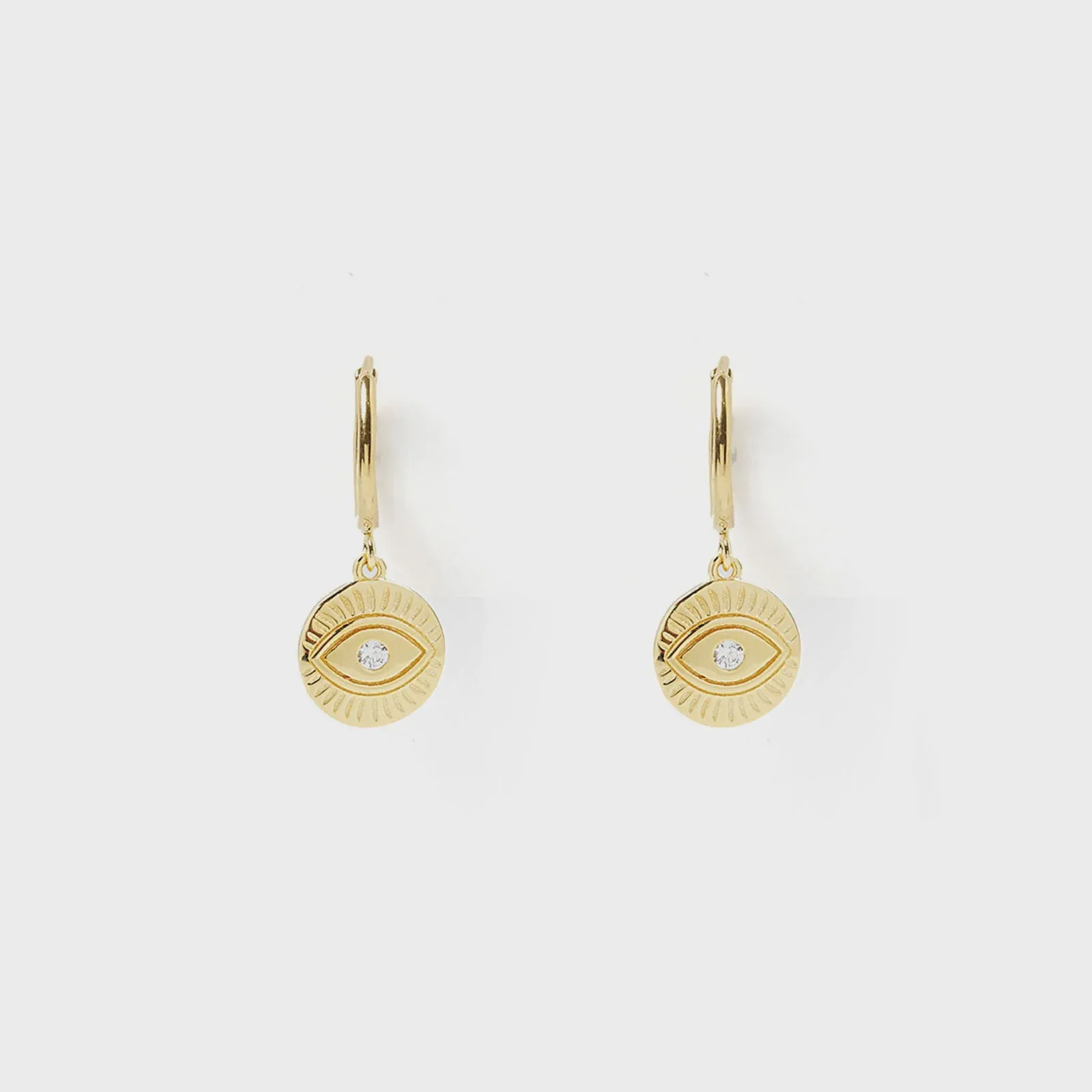 Arms Of Eve Protective Eye Gold Hoop Huggies