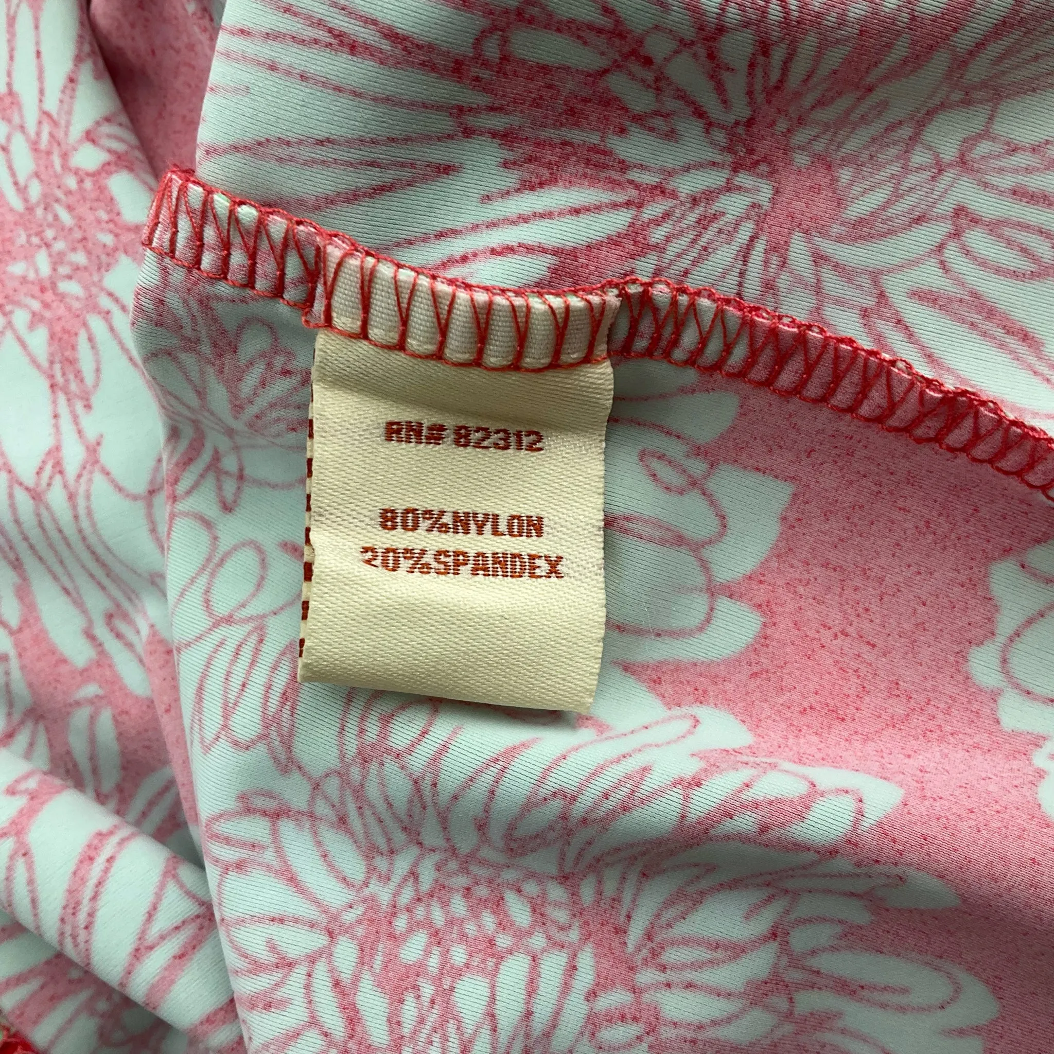 Aryeh Coral/Green Print Dress - Size Large