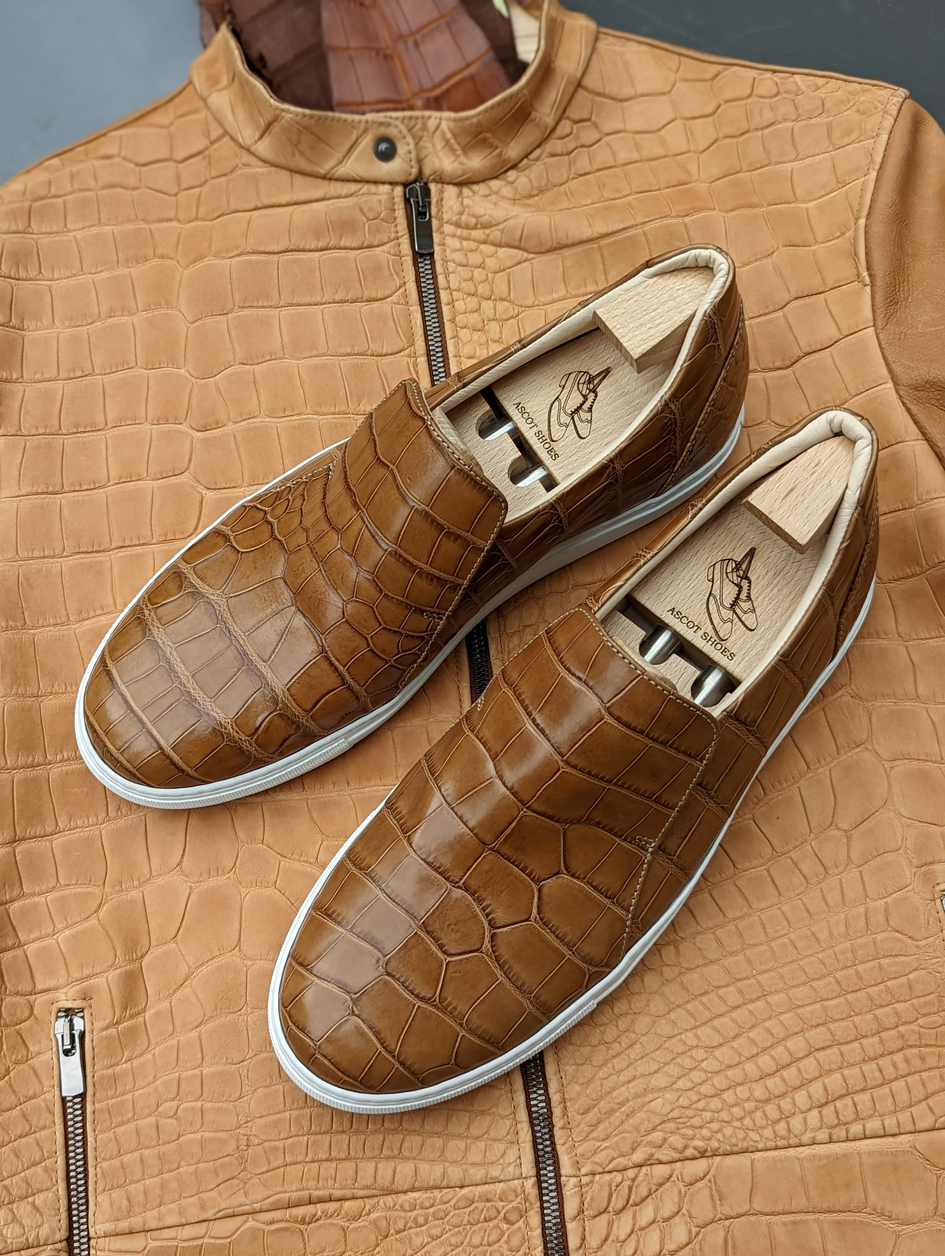 Ascot Ezee - Millenium Tan Crocodile