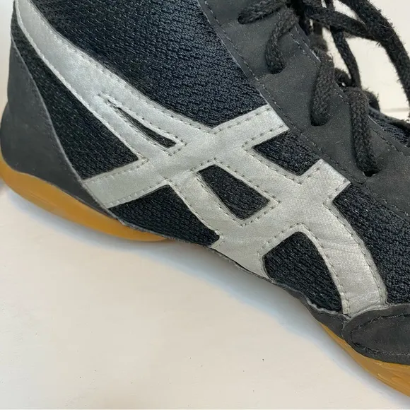 Asics Wrestling Shoes Matflex® 5 (J504N) Black and Light Gray Men’s Size 12