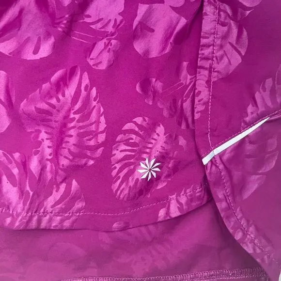Athleta Print Racer Run Shorts