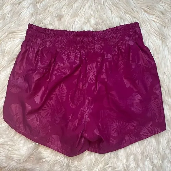 Athleta Print Racer Run Shorts