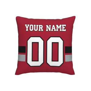 Atlanta Falcons Football Team Decorative Throw Pillow Case Print Personalized Football Style Fans Letters & Number Black Pillowcase Birthday Gift
