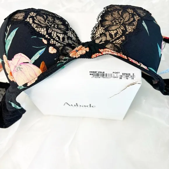 Aubade Sweet Folk Padded Plunge Bra! 32