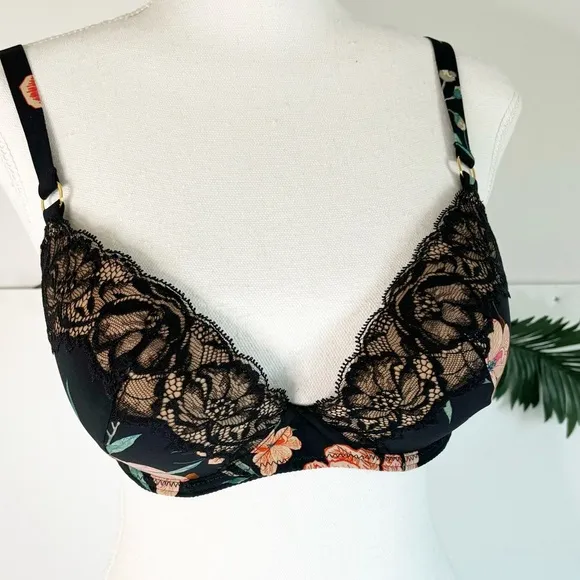 Aubade Sweet Folk Padded Plunge Bra! 32