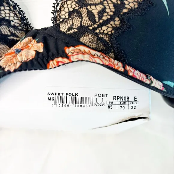 Aubade Sweet Folk Padded Plunge Bra! 32