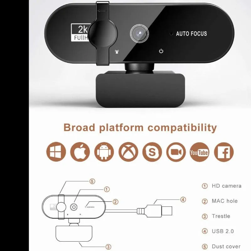 Autofocus HD Webcam with Microphone