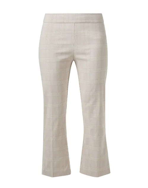 Avenue Montaigne - Women - Wheat Plaid Leo Crop Flare Pant