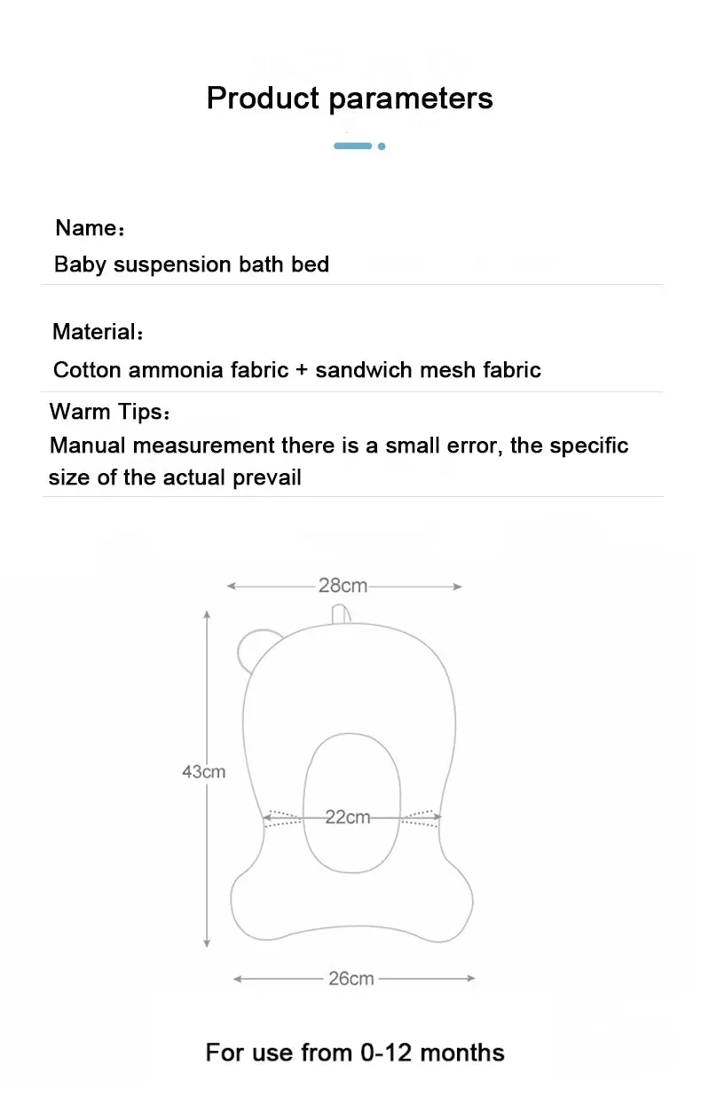 Baby Bath Seat Support Mat  Soft Anti Slip Cushion for Infants