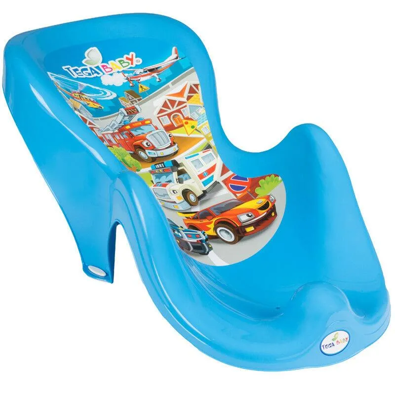Baby Bath Support Seat Toddler Kids Anatomic Bath Chair Safe Non-Slip Tega Baby Cars Blue