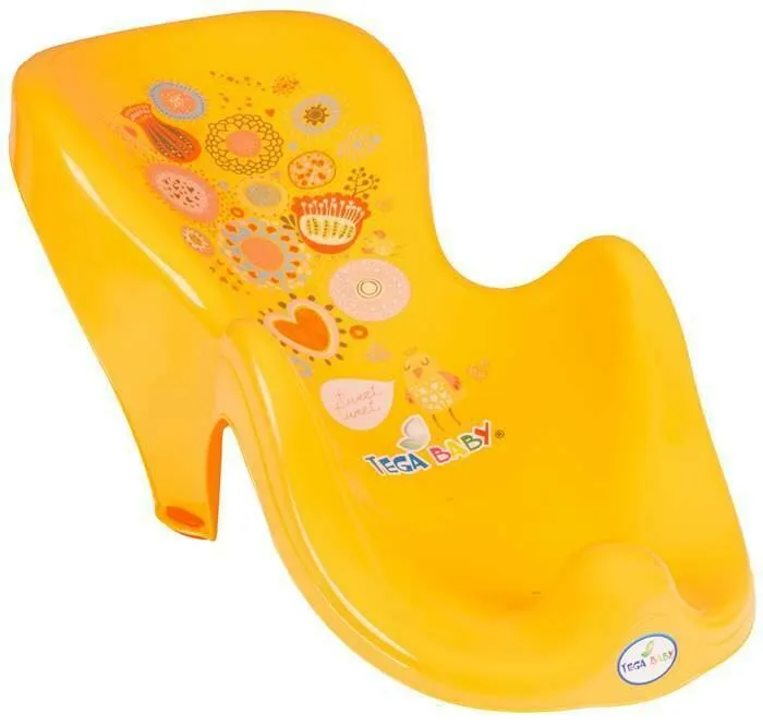 Baby Bath Support Seat Toddler Kids Anatomic Bath Chair Safe Non-Slip Tega Baby Folk Yellow