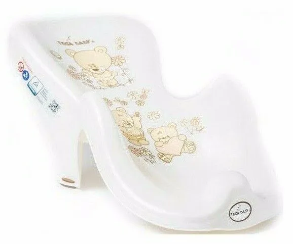 Baby Bath Support Seat Toddler Kids Anatomic Bath Chair Safe Non-Slip Tega Baby Teddy White