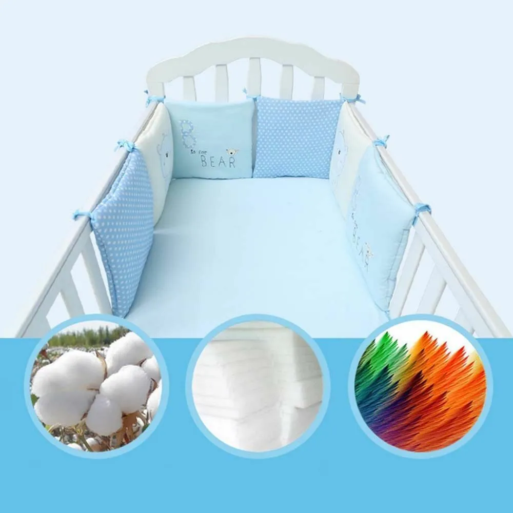 Baby Cot Bed Bumper Soft Anti-fall Toddler Crib Bumper Protector Baby Bedding Circumference Cushion Set