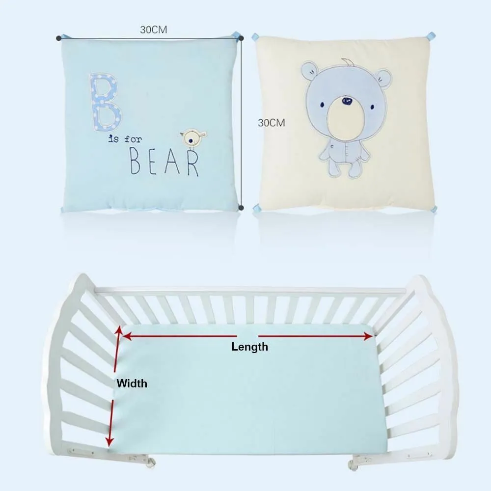 Baby Cot Bed Bumper Soft Anti-fall Toddler Crib Bumper Protector Baby Bedding Circumference Cushion Set