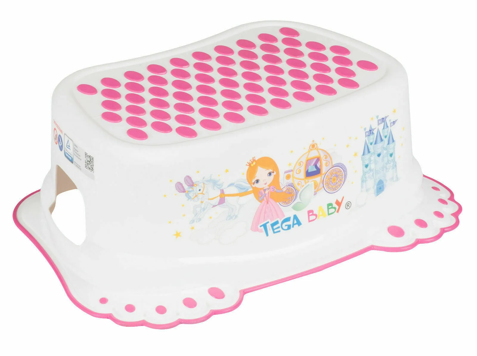 Baby Kids Step Stool Safe Non-Slip Toddlers Potty Training Princess White