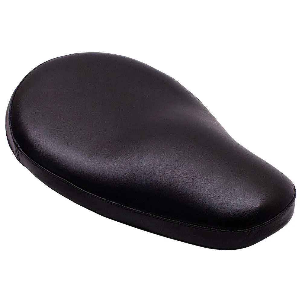 Bates Style Solo Seat - Black Leather- Smooth