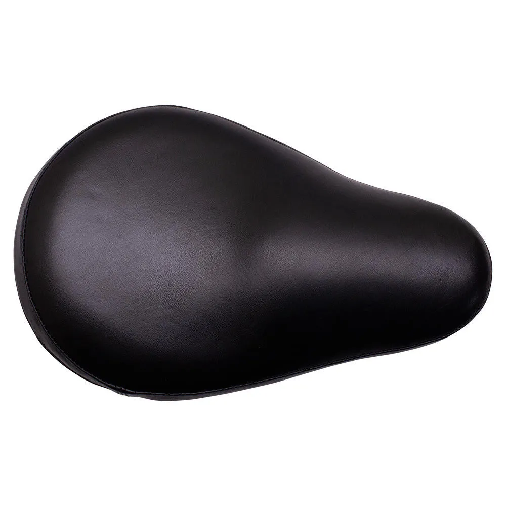 Bates Style Solo Seat - Black Leather- Smooth
