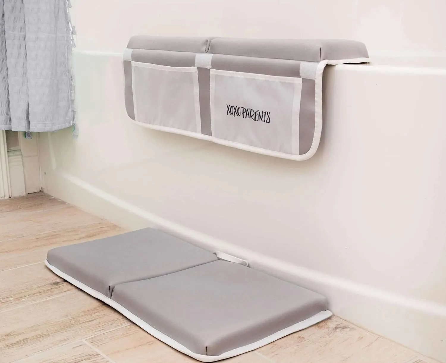 Bath Kneeler and Elbow Rest with Bath Toy Storage