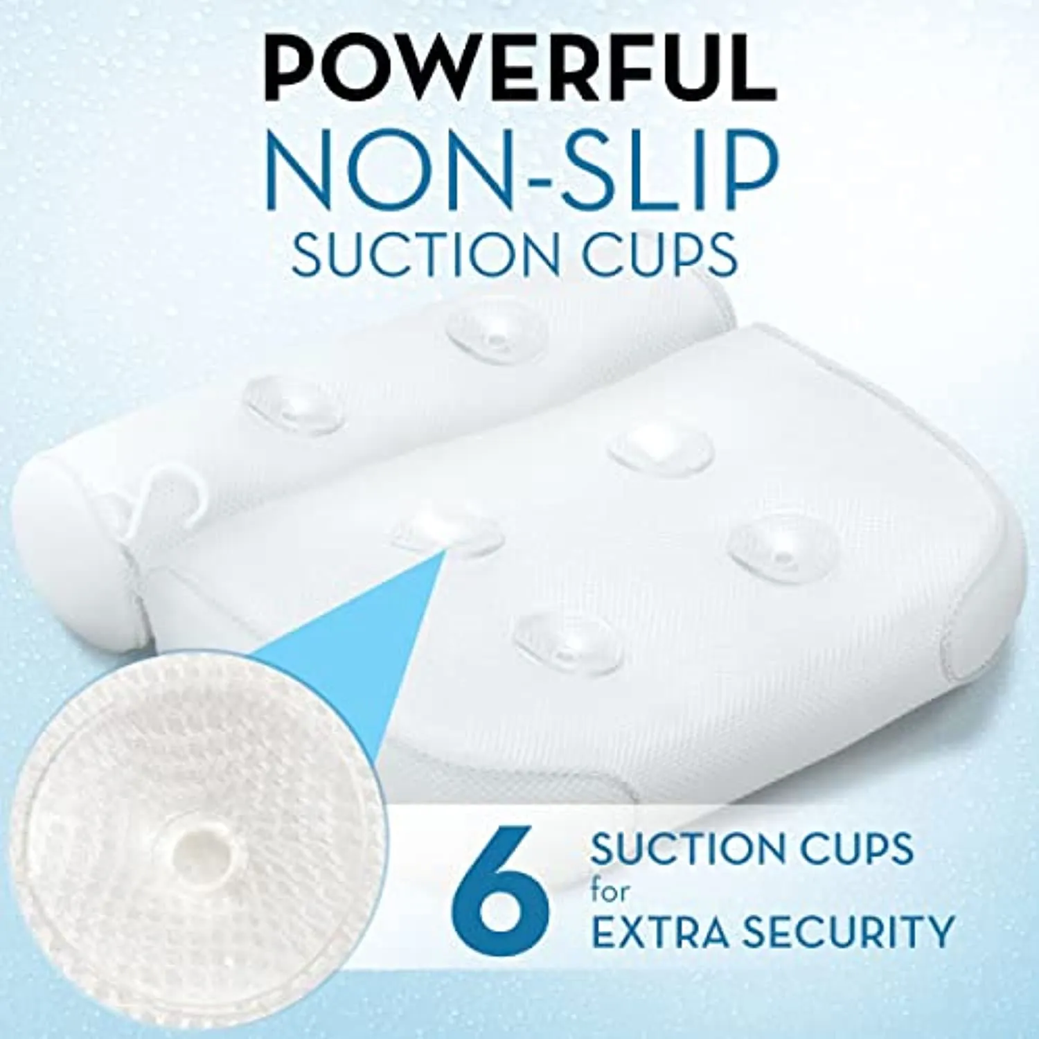 Bath Pillow (Ultra Soft), Luxury Bath Tub Pillow Headrest, Spa Bath Pillows for Tub Neck and Back Support, Essential Relaxing Bathtub Accessories for Women, Air Mesh Head Bathtub Pillow for Adults