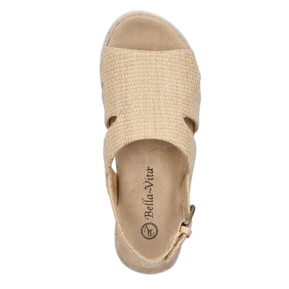 Bella Vita Women's Kato Slingback Woven Sandals Natural Size 8