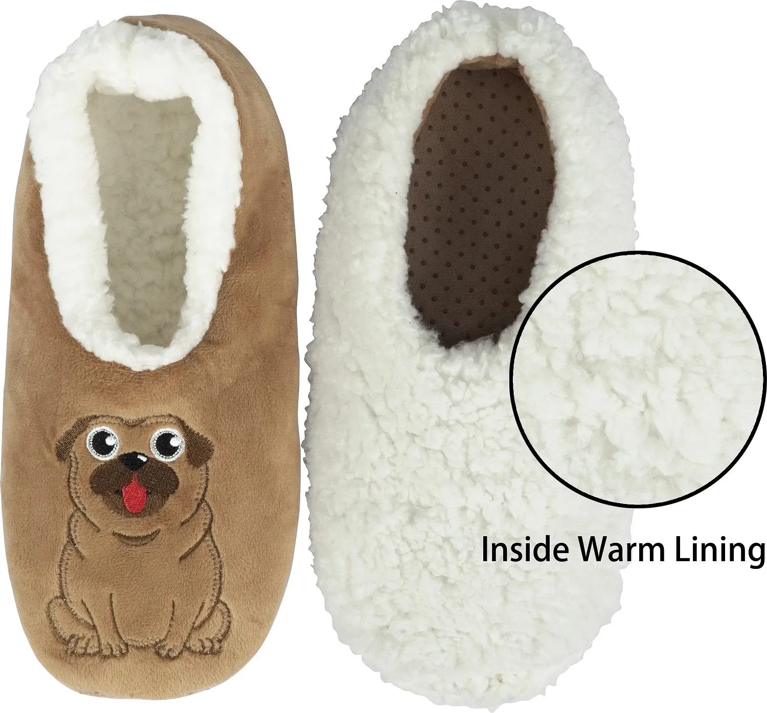 BenSorts Fuzzy Slipper Socks for Women Funny House Slippers with Grips