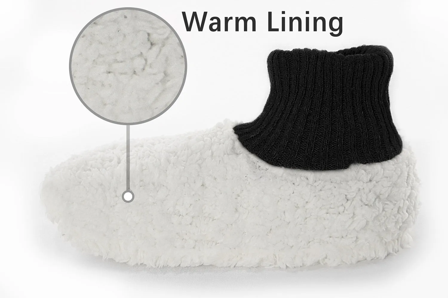 BenSorts Men Fuzzy Slipper Socks with Grippers Non Slip Indoor House Socks Christmas Gifts