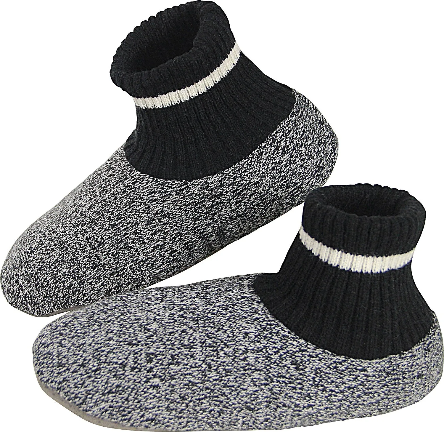 BenSorts Men Fuzzy Slipper Socks with Grippers Non Slip Indoor House Socks Christmas Gifts