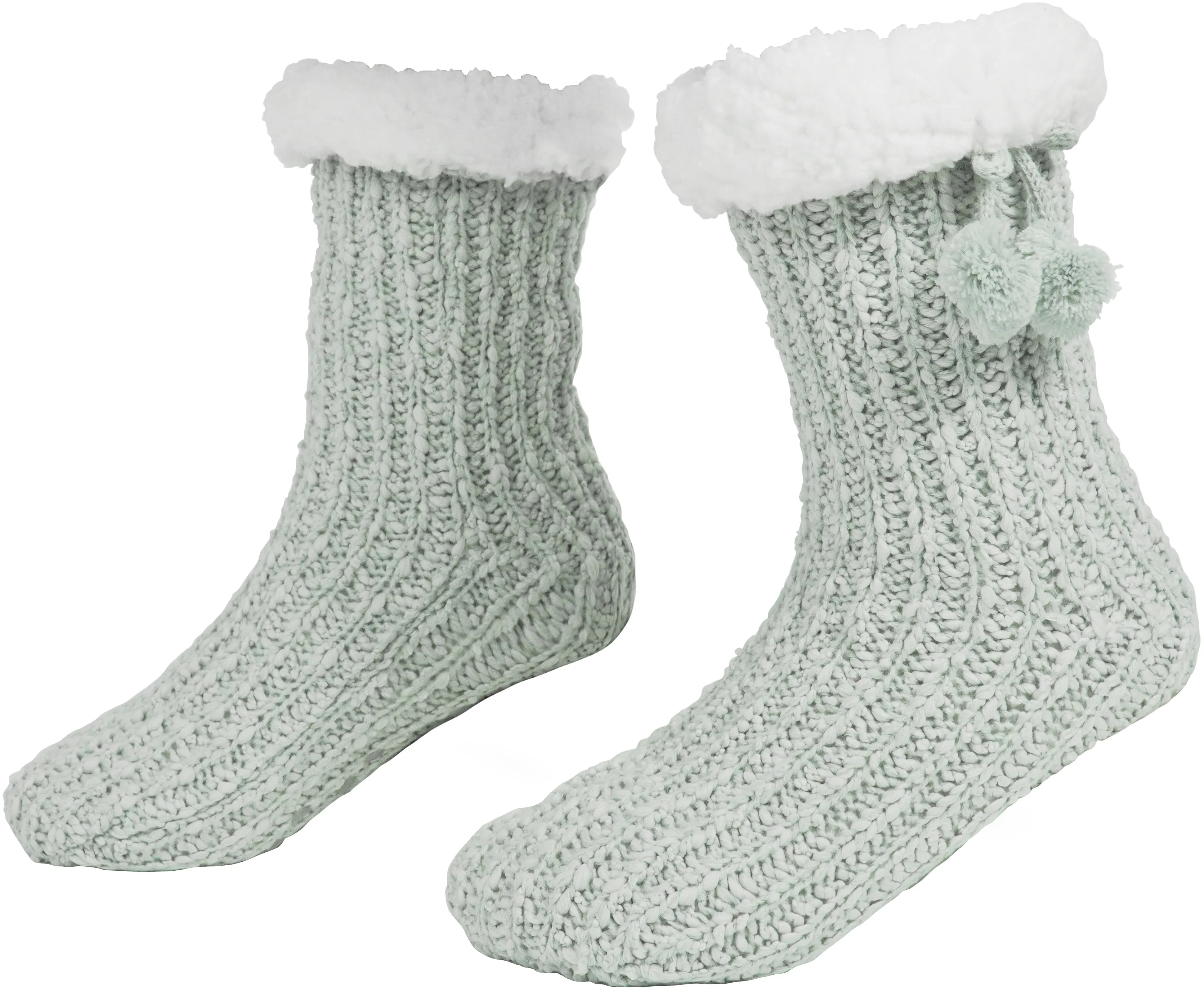 BenSorts Women Non Slip Winter Thick Slipper Socks with Grippers Warm Fuzzy Socks Christmas Gifts