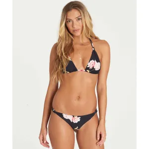 Billabong Women's Floral Dawn Halter Bikini Top | Black Pebble