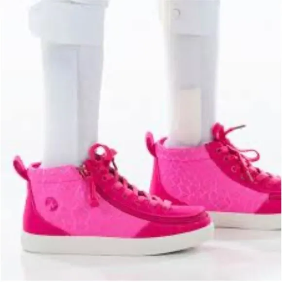 Billy Classic D/R Pink Print Sneakers Size 9 XDR Extra Wide With Zipper Closure