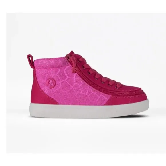 Billy Classic D/R Pink Print Sneakers Size 9 XDR Extra Wide With Zipper Closure