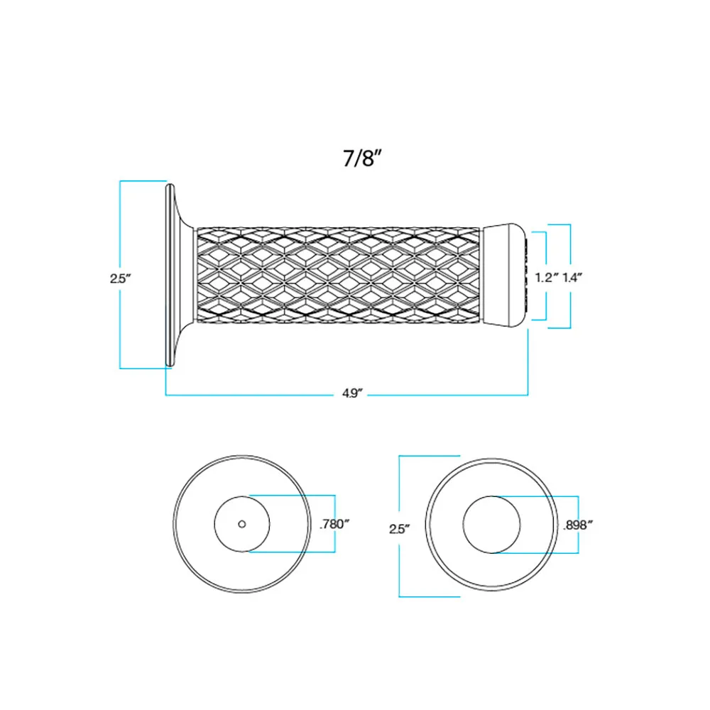 BILTWELL THRUSTER GRIP 7/8" [GREY]