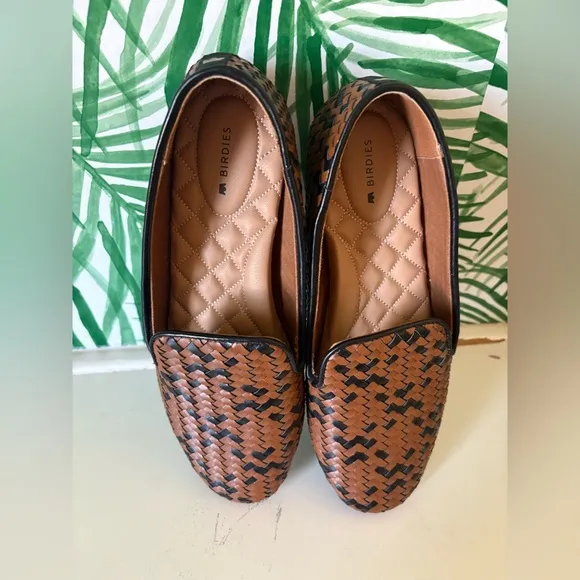 Birdies Woven Leather Flats size 8