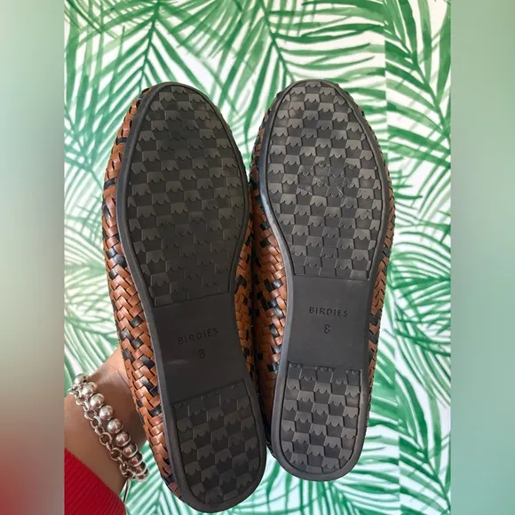 Birdies Woven Leather Flats size 8