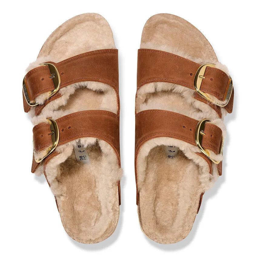 Birkenstock Arizona Big Buckle Shearling Oiled Leather