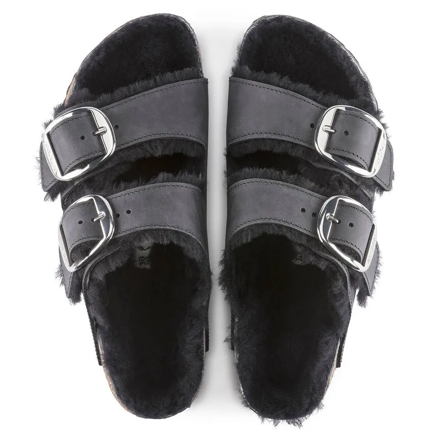 Birkenstock Arizona Big Buckle Shearling Oiled Leather