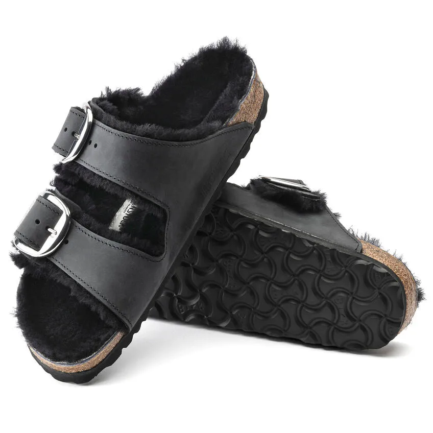 Birkenstock Arizona Big Buckle Shearling Oiled Leather