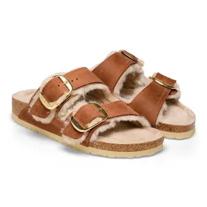 Birkenstock Arizona Big Buckle Shearling Oiled Leather