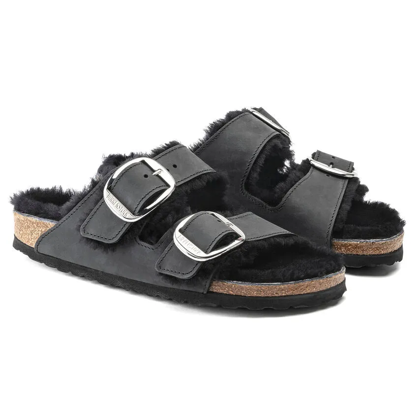 Birkenstock Arizona Big Buckle Shearling Oiled Leather