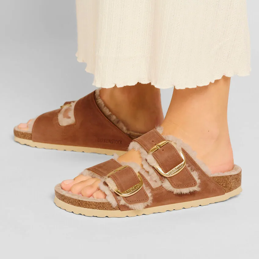Birkenstock Arizona Big Buckle Shearling Oiled Leather