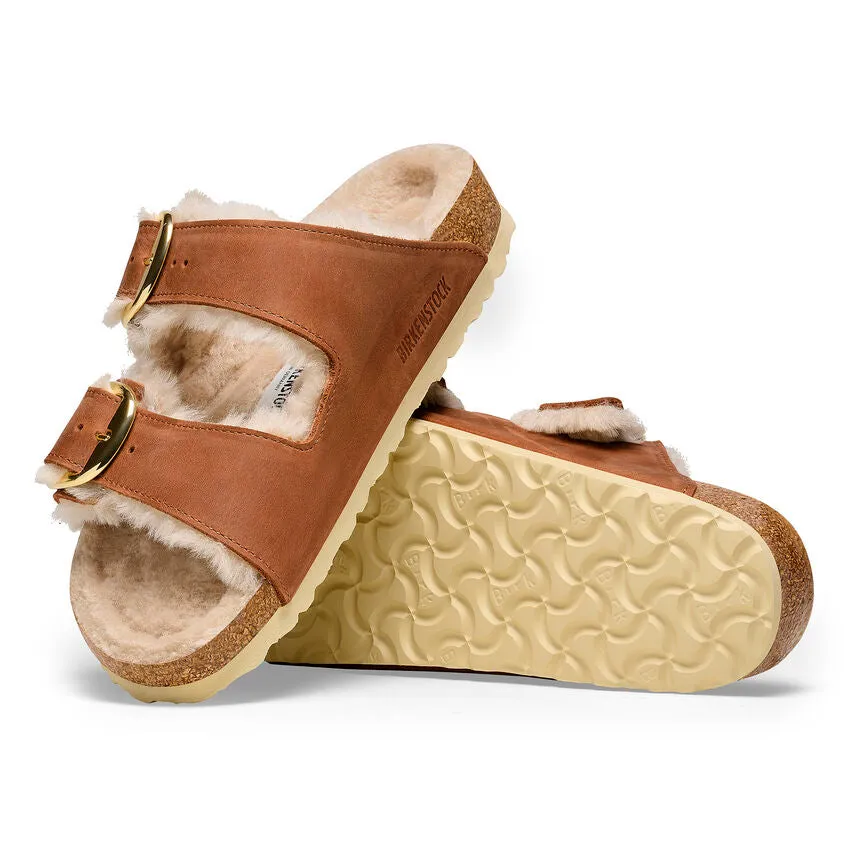Birkenstock Arizona Big Buckle Shearling Oiled Leather
