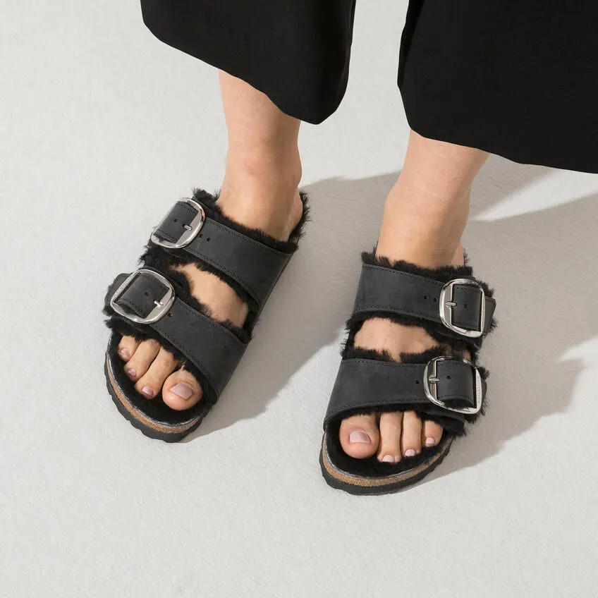 Birkenstock Arizona Big Buckle Shearling Oiled Leather